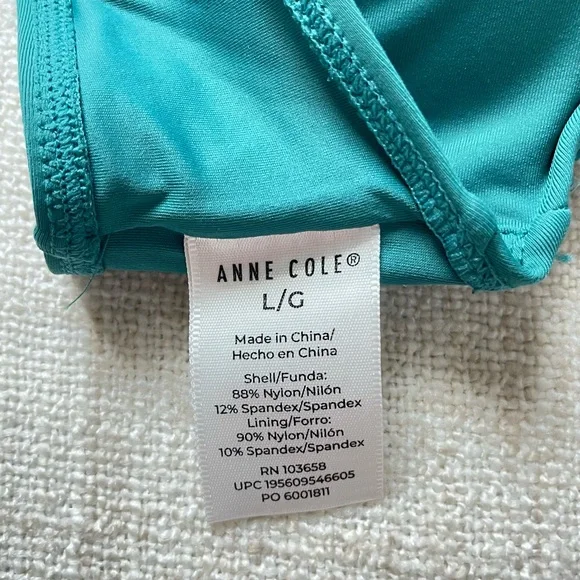 Anne Cole Teal Bikini Top - Picture 3 of 3